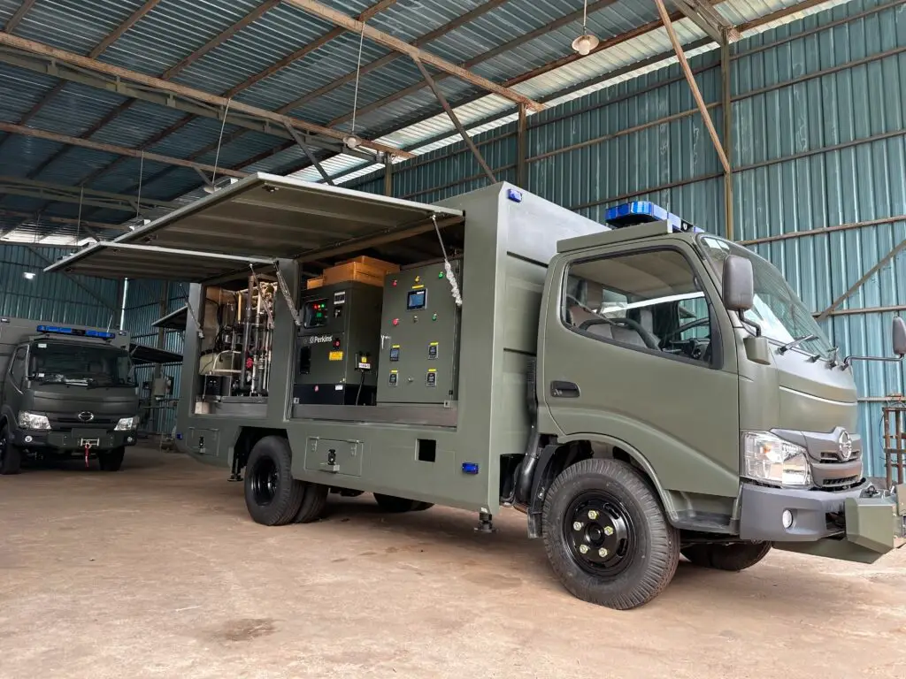 mobile water treatment, penjernih air mobile, mobil wtp
