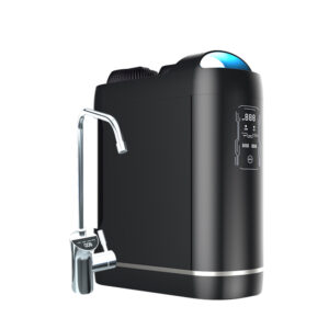 alat pemurni air minum hidrogen modern dengan keran digital dan tampilan layar LED pintar